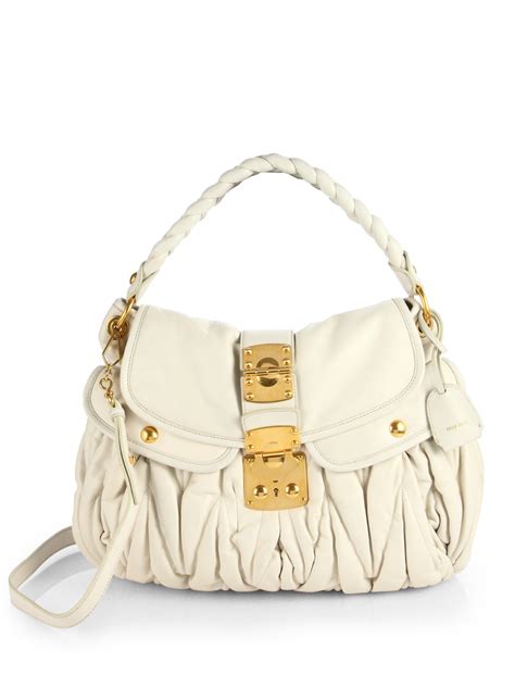 miu miu shoulder bag weiss|Meer.